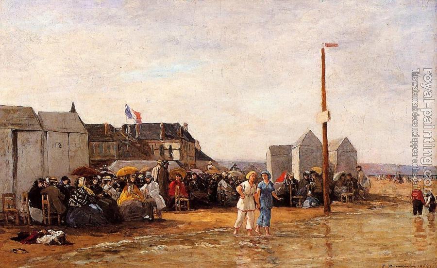 Eugene Boudin : The Bathing Hour at Trouville